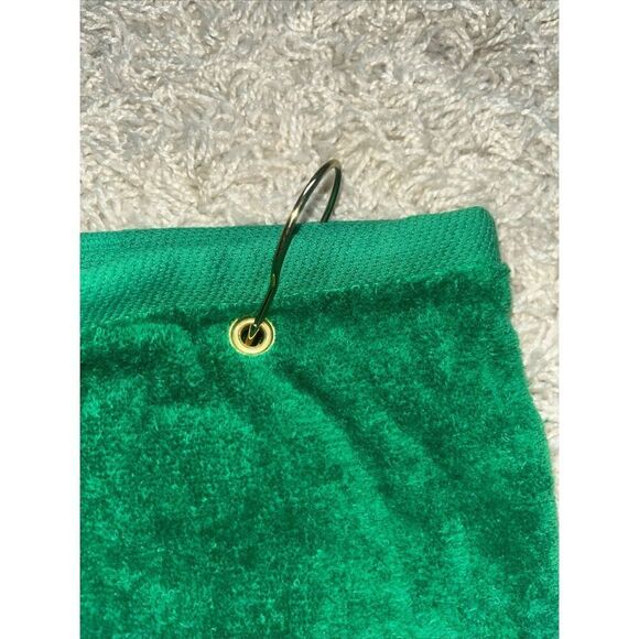Masters Golf PGA Green Caddy Towel Augusta National Embroidered and Hat Clip w R - Picture 4 of 8